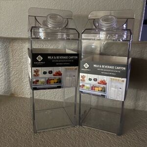Clear Milk & Beverage Carton Set